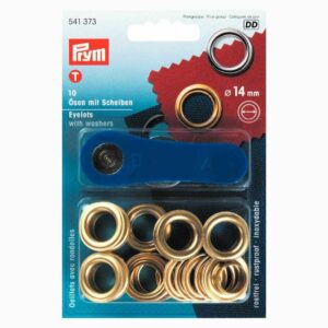 Prym Ösen mit Scheiben gold 14mm 10 Stück