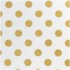 Rico Design Stoff Punkte weiß-gold 50x140cm