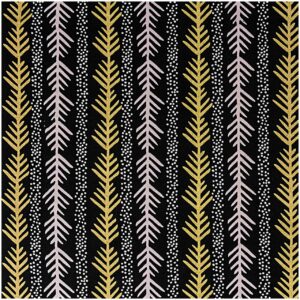 Rico Design Stoff grafische Tanne schwarz-gold 50x140cm