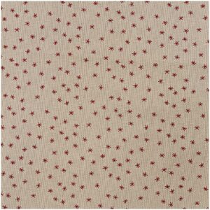 Rico Design Stoff Sterne natur-rot 140cm breit