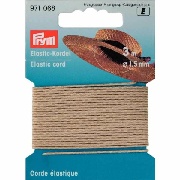 Prym Elastic Kordel Gummi beige 1