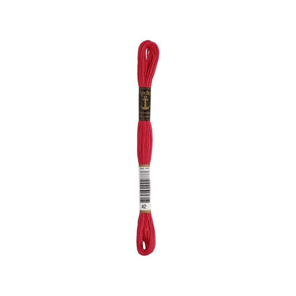 12x Anchor Sticktwist 8m, mango, cotone, colore 324, 6 fili