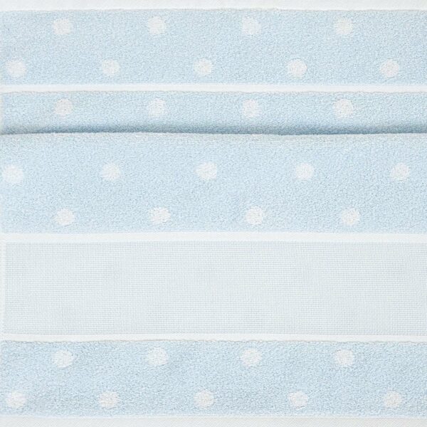 Rico Design Duschtuch mit weißen Punkten 70x140cm blau-weiß