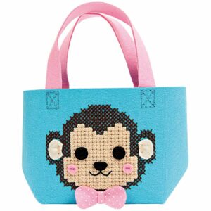 Rico Design Bastelset Kindertasche Affe türkis 16