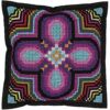 Rico Design Filzkissen zum Besticken grafische Blume 42x42cm