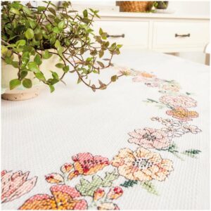 Rico Design Stickpackung Decke Blumenkranz 90x90cm