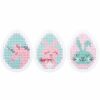 Rico Design Stickpackung Anhänger Ostereier Wonderland 3 Stück