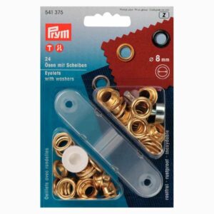 Prym Ösen mit Scheiben gold 8mm 24 Stück