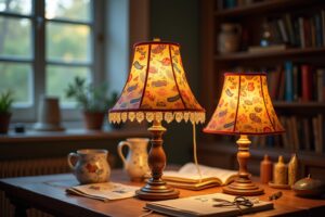 Alte Lampenschirme aus Stoff neu gestalten