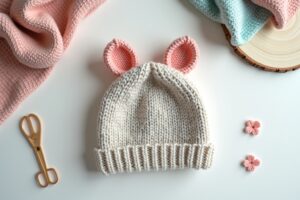 Babymütze mit Ohren nähen: Gratis Schnittmuster